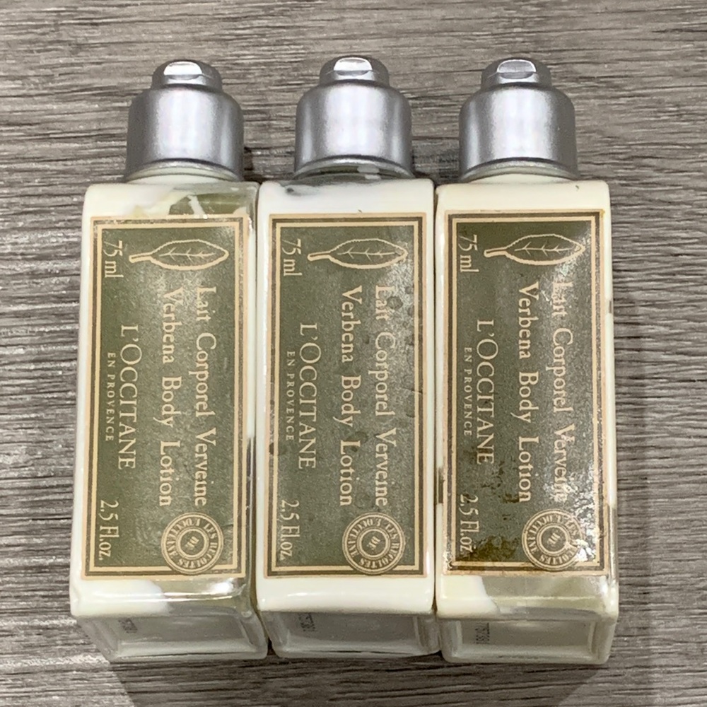 L'Occitane Verbena Body Lotion - Travel Size (75ml) - Lot of 3